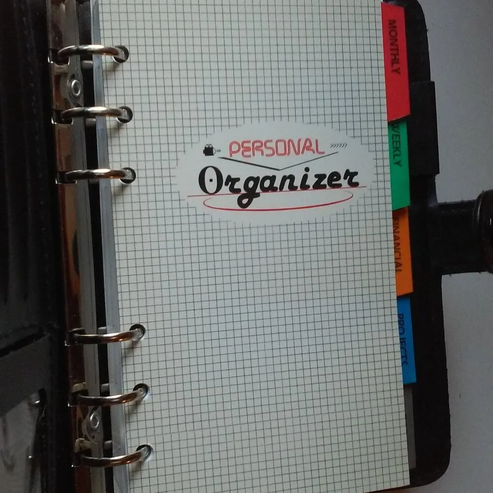 Personal Organizer With Solar Calculator & Slots For CC or Other Many Pages